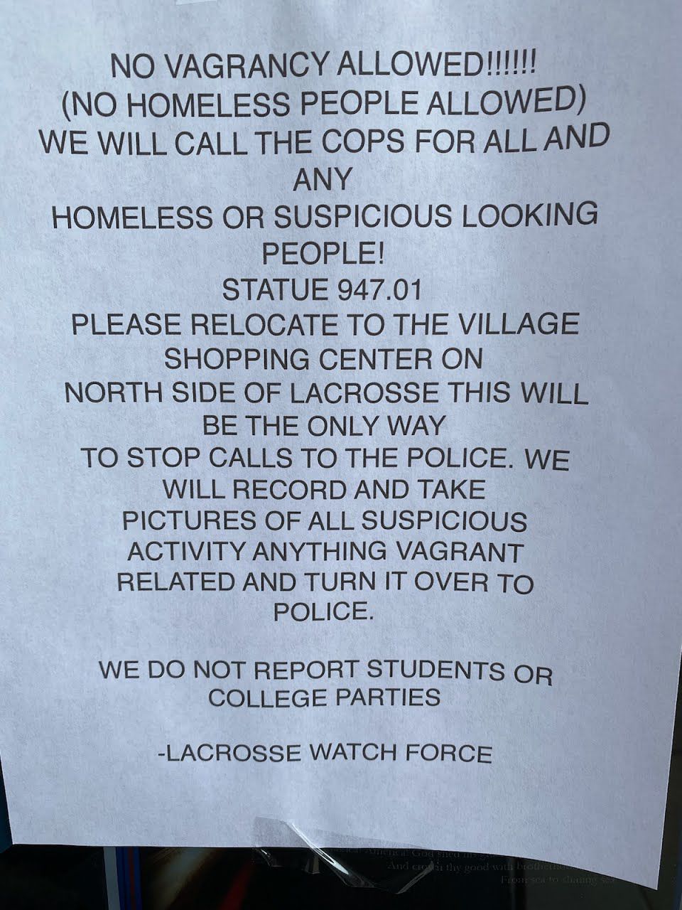 La Crosse Watch Force note